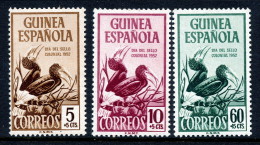 Spanish Guinea 1952, Edifil # 318-320. Dia Del Sello, MNH (**) - Guinée Espagnole