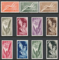 Ifni 1954, Edifil # 103-113. Serie Basica, MH (*). - Ifni