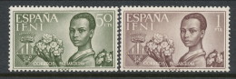 Ifni 1963, Edifil # 198-199. Ayuda A Barcelona,  MH (*). - Ifni