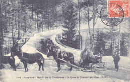 CARTE POSTALE- MASSIF DE LA CHARTREUSE-LA ROUTE DU COUVENT EN HIVER-1910 - Chartreuse