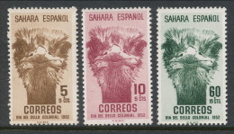 Spanish Sahara 1952, Edifil # 98-100. Dia Del Sello, NO CANCELLATION, NO GUM - Sahara Spagnolo