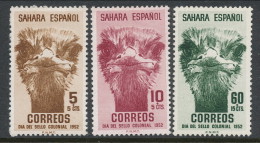 Spanish Sahara 1952, Edifil # 98-100. Dia Del Sello, MH (*) - Spanish Sahara