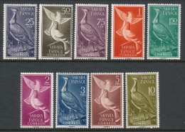 Spanish Sahara 1961, Edifil # 180-188. Aves, MH (*) - Spanische Sahara