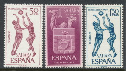 Spanish Sahara 1965, Edifil # 246-248. Dia Del Sello, MH (*) - Sahara Español