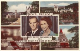 Multiview Postcard Royal Deeside Queen Elizabeth Prince Philip Balmoral Craithie - Aberdeenshire