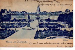 Gruss Aus KARLSRUHE  Schloss  (Voir Scans: Recto Et Verso) - Karlsruhe