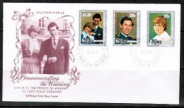 NIUE   Scott # 340-2 On 1981 ROYAL WEDDING First Day Cover (26/JE/81) (OS-420) - Niue