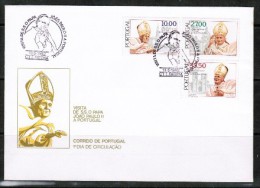 PORTUGAL  Scott # 1539-41 On 1982 Papal Visit Cover (13/5/82) (OS-424) - Lettres & Documents