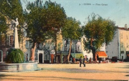 VAR 83 CUERS PLACE CARNOT AVEC FONTAINE AU COQ - Cuers