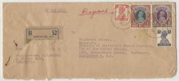 Lettre De Bangalore, Indes, Recommandée, De La F.A.O. O.N.U. Pour Washington, USA, 1949 - Brieven En Documenten