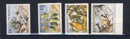 SERIE 4 TIMBRES**  PREOBLITERES MONACO 1989 # QUATRE SAISONS DU POIRIER - Prematasellado