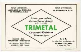 Buvard  TRIMETAL  Société  Des  COULEURS  ZINCIQUES - Collections, Lots & Series