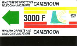 CAMEROUN  TELEPHONE EMS COURSE 3000F UT RARE - Camerún