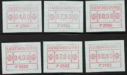 LUXEMBOURG P2502-2504 FRAMA VARIOUS VALUES MNH - Frankeermachines (EMA)