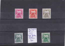 TIMBRE DE FRANCE TAXES NEUF  Nr 90/94** LUXE TYPE GERBES  1960 5 VALEURS COTE 90€ - 1960-.... Nuovi