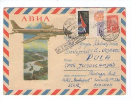 RUSSIA RUSSLAND CCCP AIRMAIL 16.5.1962 MOSKVA - PULA JUGOSLAVIA  COVER PLANE - Brieven En Documenten