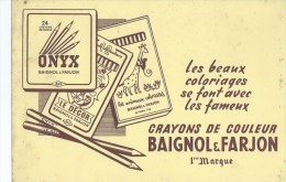 Crayons   " BAIGNOL  &  FARJON  "          Ft  =  14 Cm  X  21 Cm - Papelería