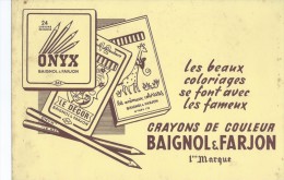 Crayons   " BAIGNOL  &  FARJON  "          Ft  =  14 Cm  X  21 Cm - Stationeries (flat Articles)