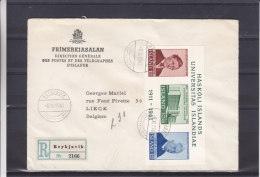 Université - Savants - Filologie  - Islande - Lettre Recommandée De 1961 ° - Expédié Vers La Belgique - Covers & Documents