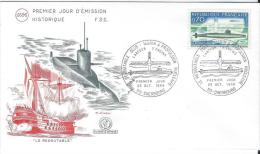 Premier Jour D´émission/Militaria/ Marine/Sous Marin Le Redoutable/1969      PJE5 - Non Classés