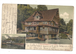 Treib (Suisse, Nidwald) : 2 Vues Dont Maison De Vierwaldstâttersee En 1908 (animé) PF. - Other & Unclassified