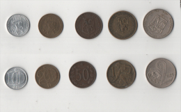 Mon021 Lotto N.5 Monete Repubblica Socialista Cecoslovacchia, Czecholovakia, Ceca, Koruna, Haleru - Checoslovaquia