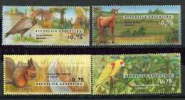 CL. 104 - P.2 - Argentine ** N° 1940 à 1943 -  Animaux (dinde, Cerf, Perroquet, Viscache) - Unused Stamps