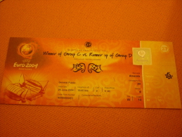 Portugal-Netherlands Euro 2004 Football Match Ticket Stub 26/06/2004 - Eintrittskarten