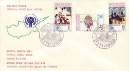 TURKISH CYPRUS 1979 INERNATIONAL YEAR OF CHILD  FDC - Storia Postale