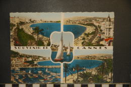 CP, 06, Cannes Souvenir De Cannes Multivues Edition MAR 1951 - Cannes