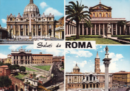 Saluti Da Roma Italie Lazio Rome Italia Multivues Vatican Sainte Mario Maggiore Monument Historique Edit. Verdesi - Tarjetas Panorámicas