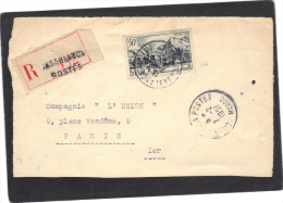 MAROC - Devant De Lettre Recommandée CASABLANCA POSTES -1951 - Storia Postale
