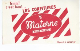 Les Confitures  " MATERNE  "         -   Ft  =  12 Cm  X  21 Cm - Alimentaire