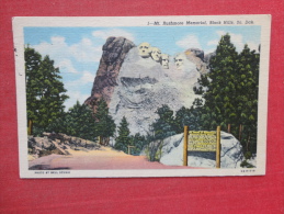 Mt  Rushmore Memorial Black Hills SD  1956 Cancel  Ref-1087 - Other & Unclassified