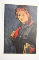 KASATKIN "PIONEER GIRL WITH BOOKS".  Pioneer Movement  ( Communist Party Scouting) -  - Old PC 1963 - Parteien & Wahlen