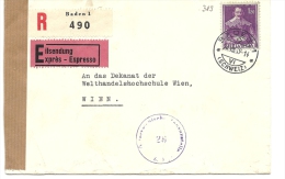 1949 Österreichische Zensur Einschreiben Express!! - Cartas & Documentos