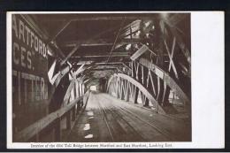 RB 952 -  Early USA Postcard - Interior Of The Old Toll Bridge Between Hartford & East Hartford - Hartford