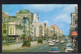 RB 952 - USA Postcard - Cars On Canal Street - New Orleans Louisiana - New Orleans