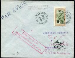 MADAGASCAR - N° 189 / LETTRE AVION, VOL ASSOLANT, TANANARIVE - BETROKA, DU 28/10/1936 - TB - Cartas & Documentos