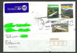 NEW ZEALAND Neuseeland Air Mail Cover To Estonia Estland 2013 - Storia Postale