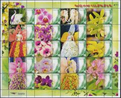 TH0800 Thailand 2012 Orchid Sheet 20v MNH - Thailand