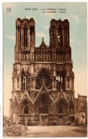 CP, 51, REIMS, La Cathédrale, Portail, Vierge - Reims