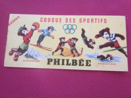 BUVARD Publicitaire:Pain D' épice De Dijon PHILBEE Couque Des Sportifs >> Voir Les Photos Recto-verso - Pain D'épices