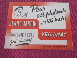 BUVARD Publicitaire:Peinture à L'eau Qui Dure Blanc Jardin Veloumat Pour Vos Plafonds Et Vos Murs. - Vernici