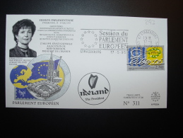 IRLANDE IRLAND IRELAND MARY ROBINSON PRESIDENTE  CONSEIL EUROPE TIRAGE LIMITE 700 Ex. - Cartas & Documentos