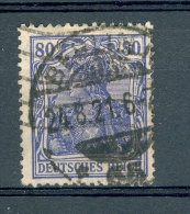 VARIÉTÉS 1920 / 1922 N° 127  DEUTSCHES REICH  80 OBLITÉRÉ DOS  CHARNIÈRES   24 .8.21 BERLIN YVERT TELLIER 1.00 € - Varietà & Curiosità