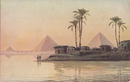 C1940 -  PYRAMIDS IN THE SUNSET - Pyramides