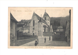 68 - Ferrette -  Pfirt - 1913 -  Nouvelle église - Neue Kirche - Animation Femmes Grandes Toilettes (mode) Chapeau - Ferrette