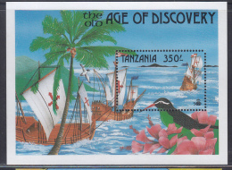 Tanzania 1990 Discovery Of America S/S MNH - Cristoforo Colombo