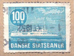 Danemark ; Denmark ,Statbaner ; Ob 1952..; "  Ligne Maritime  " Cote Y : - Emissions Locales